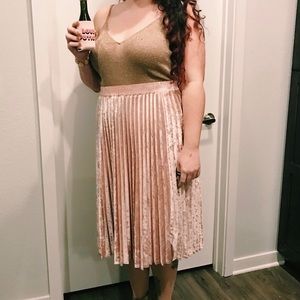 A New Day Pink Velvet Skirt